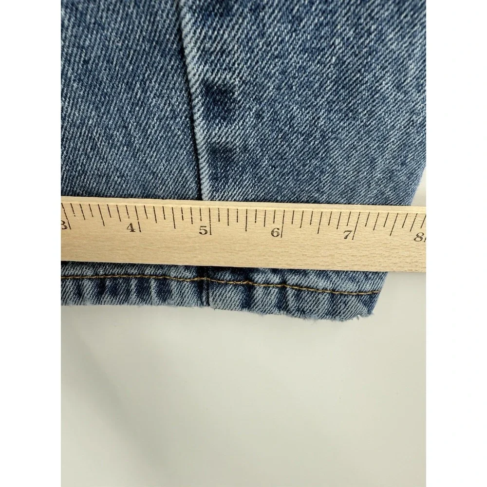 Levis 505 Jeans Mens 32x32 Blue Straight‎ Leg Medium Wash Distressed Denim Pants